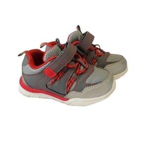 Athletic Works Baby Boy Sneakers Gray and‎ Red Size 5